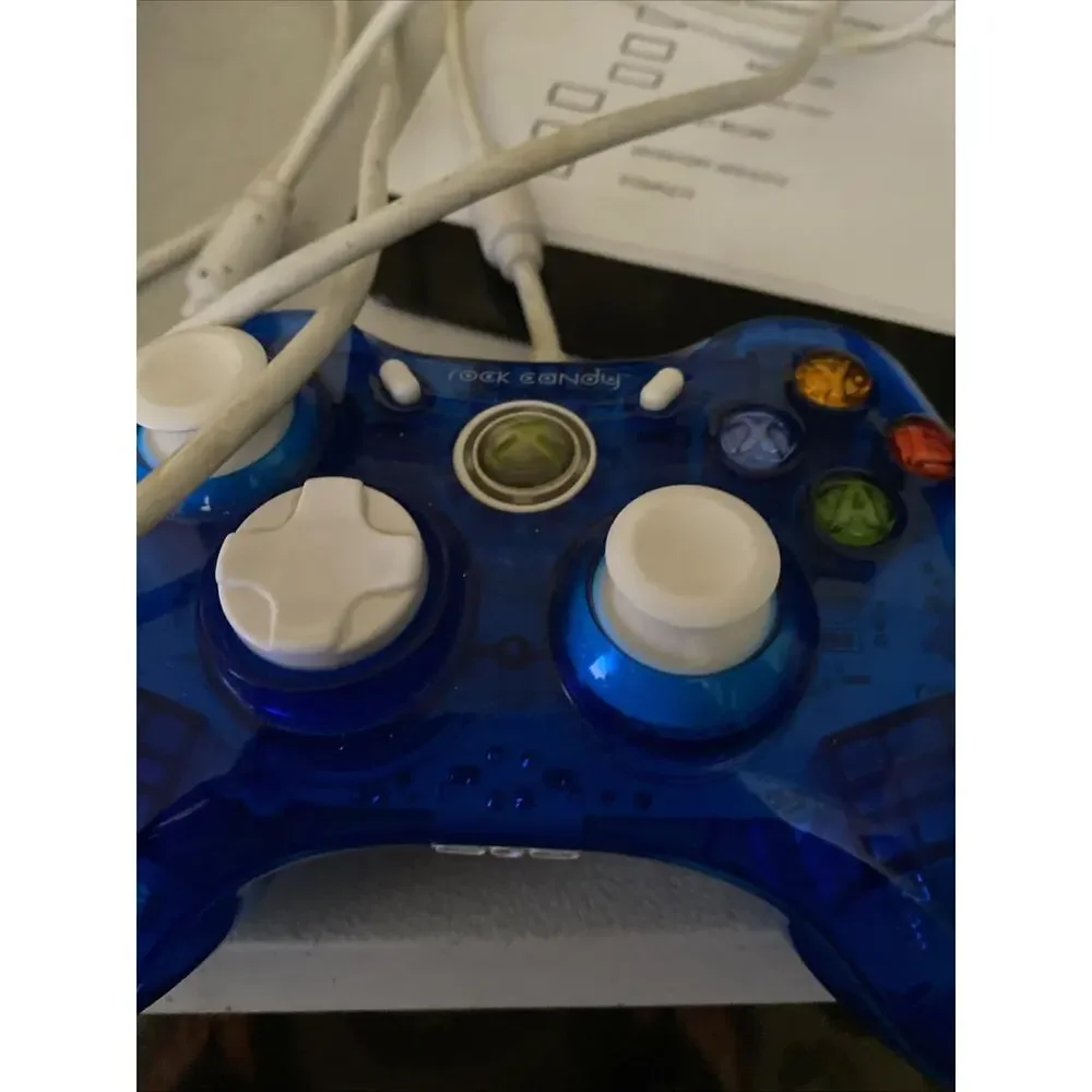 Blue Rock Candy PDP Microsoft XBOX 360 Game Controller w/ Cable Tested
